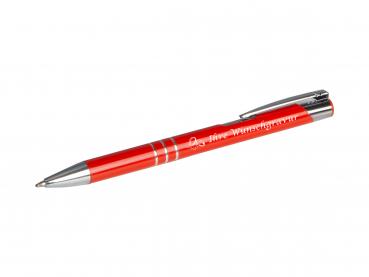 aus Metall Farbe 10 Touchpen Kugelschreiber mit Gravur rot 
