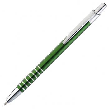 10 Kugelschreiber mit Namensgravur - aus Metall - Farbe: grün