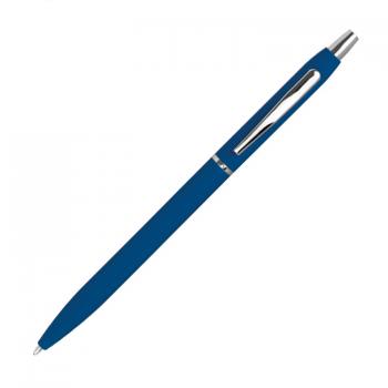 10 Kugelschreiber mit Namensgravur - aus Metall - gummiert - Farbe: blau