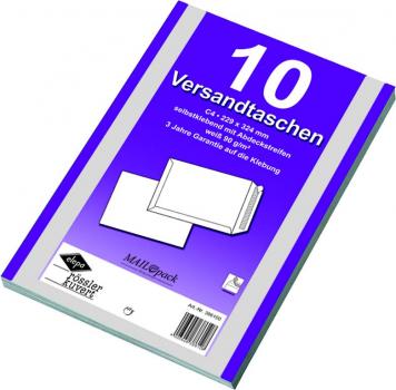 10 Mailpack® Versandtaschen C4 Haftklebend weiss OVP