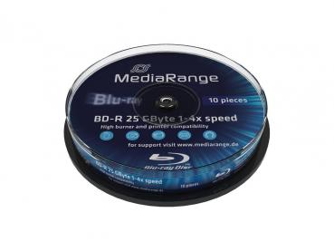 10 MediaRange Bluray Rohlinge BD-R 25GB printable