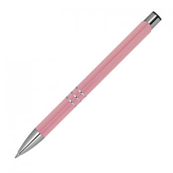 10 Metall Kugelschreiber mit Gravur / je 10 schwarze + blaue Minen / rosé