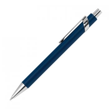 10 Metall-Kugelschreiber mit Namensgravur - mit Applikationen - dunkelblau