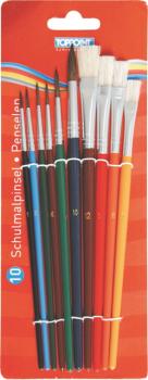 10 Pinsel Pinselset Schulmalpinsel Schulpinsel