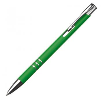 10 schlanke Kugelschreiber / aus Metall / Farbe: grün
