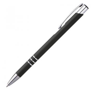 10 schlanke Kugelschreiber / aus Metall / Farbe: schwarz