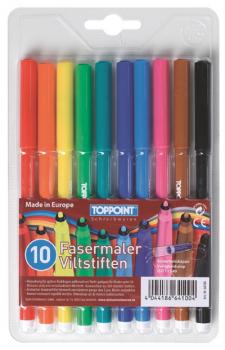 10 Stylex Fasermaler Filzstifte Malstifte