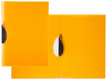 10 Swinghefter DIN A4 Klemmhefter/Clipmappe / Farbe: transluzent orange