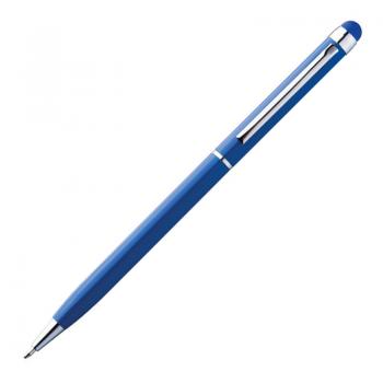 10 Touchpen Drehkugelschreiber / aus Edelstahl / Farbe: blau