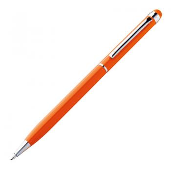 10 Touchpen Drehkugelschreiber / aus Edelstahl / Farbe: orange