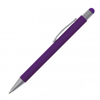 10 Touchpen Kugelschreiber / aus Metall / Farbe: lila