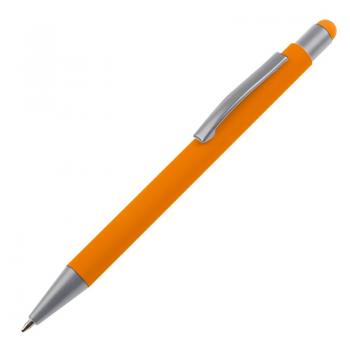 10 Touchpen Kugelschreiber / aus Metall / Farbe: orange