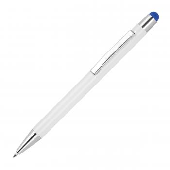 10 Touchpen Kugelschreiber mit Gravur / aus Metall / Stylusfarbe: blau