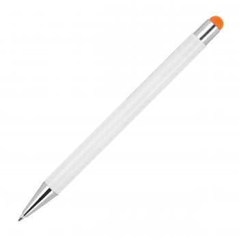 10 Touchpen Kugelschreiber mit Gravur / aus Metall / Stylusfarbe: orange