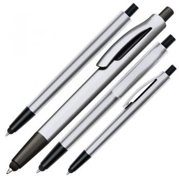 10 Touchpen Kugelschreiber mit Gravur / Farbe: silber