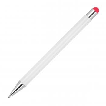 10 Touchpen Kugelschreiber mit Namensgravur - aus Metall - Stylusfarbe: rot