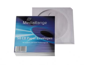 100 (2x50 Stück) Mediarange CD Papierhüllen DVD Hüllen