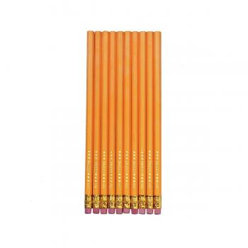 100 Bleistifte mit Radierer / Härtegrad: HB