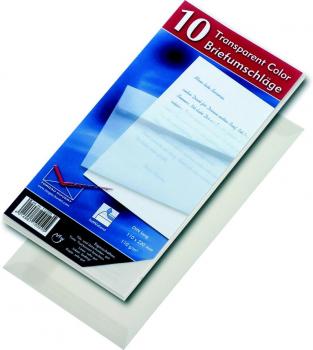 100 Briefumschläge Din lang transparent weiss