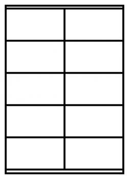 100 Etiketten 10 Blatt DIN A4 105 X 57