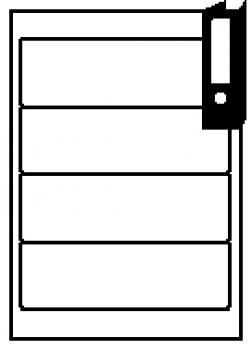 100 Etiketten 25 Blatt 192 x 59,1 Ordner Rückenschilder