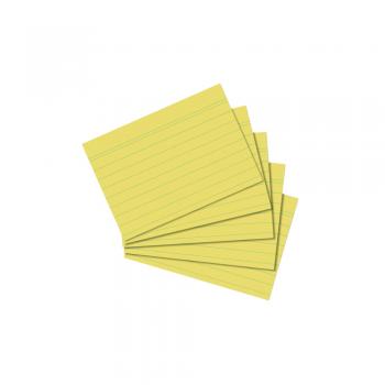 100 Herlitz Karteikarten DIN A8 / liniert / Farbe: gelb