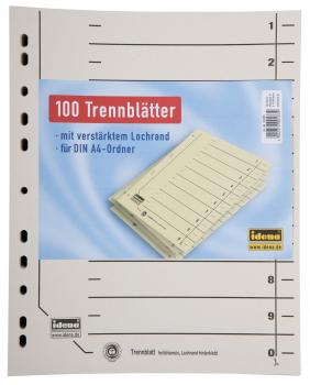 100 Idena Trennblätter / DIN A4 / Farbe: Chamois