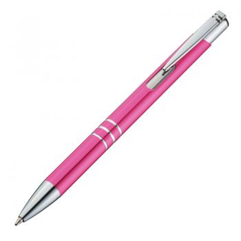100 Kugelschreiber aus Metall / Farbe: pink