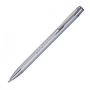 100 Kugelschreiber aus Metall mit Gravur / Farbe: silber