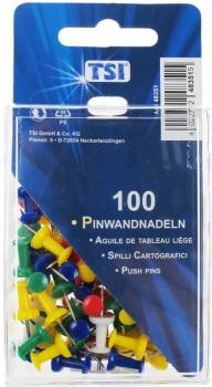 100 Pinnwandnadeln / farbig