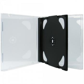 100 XLayer DVD CD Hüllen 2fach 2er doppel Jewelcase black