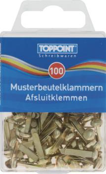 1000 (10x 100Stk) Rundkopfklammern Musterbeutelklammern