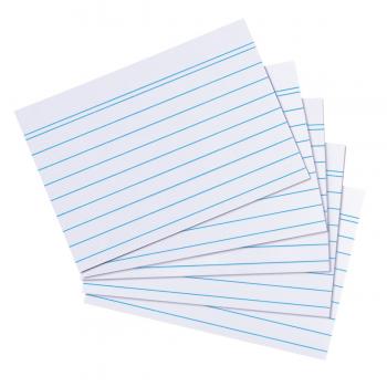 1000 Herlitz Karteikarten DIN A8 / liniert / 170g/m2 / Farbe: weiß