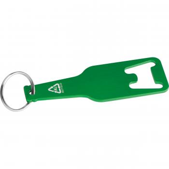 10x Flaschenöffner mit Gravur / aus recyceltem Aluminim / Farbe: grün
