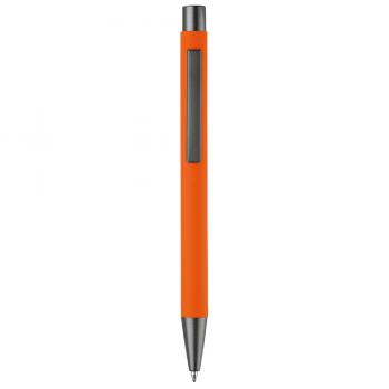 10x Kugelschreiber / aus Metall / mit Soft-Touch / Farbe: orange