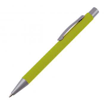 10x Kugelschreiber / aus Metall mit rubber finish Oberfläche / Farbe: hellgrün