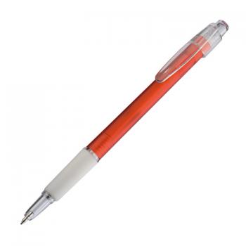10x Kugelschreiber / transparent / Farbe: rot