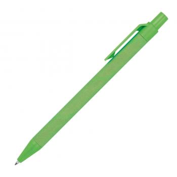 10x Kugelschreiber aus Pappe / Farbe: grün