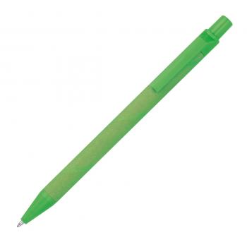 10x Kugelschreiber aus Pappe / Farbe: grün
