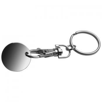 10x Metall Schlüsselanhänger mit Gravur / mit Einkaufschip