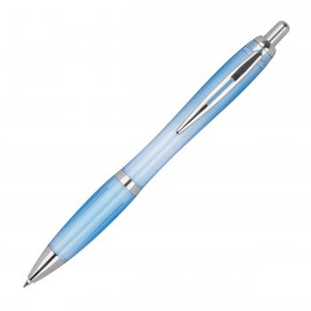 10x RPET Kugelschreiber / Farbe: transparent hellblau