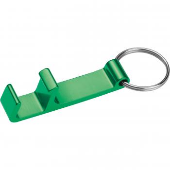 10x Schlüsselanhänger mit Gravur / mit Flaschenöffner / Farbe: grün