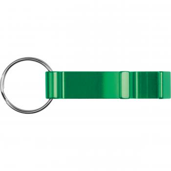 10x Schlüsselanhänger mit Gravur / mit Flaschenöffner / Farbe: grün