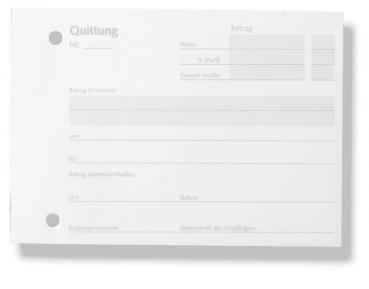 10x Stylex Quittungsblock Quittungen 50 Blatt DIN A6