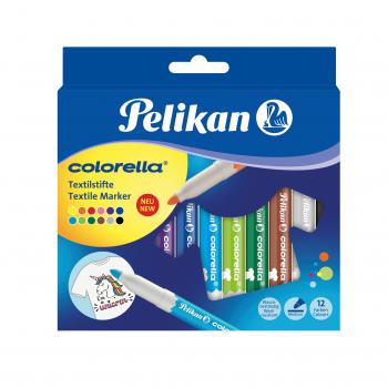 12 Pelikan Textilstifte "Colorella" / 12 verschiedene Farben