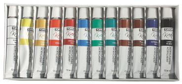 12 Tuben Acrylfarbe Set mit je 12ml