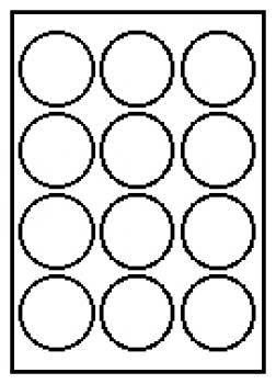 120 Etiketten 10 Blatt DIN rund Durchmesser 60 mm