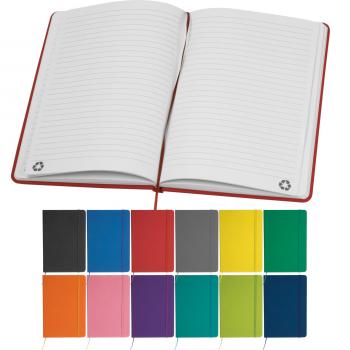 12x Notizbuch / DIN A5 / Umschlag aus PU / 160 linierte Seiten / 12 Farben