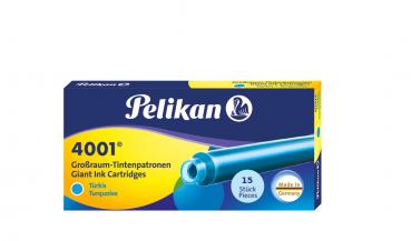 15 Pelikan Großraum Tintenpatronen 4001® / Füllerpatronen / Farbe: türkis