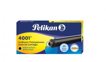 15 Pelikan Großraum Tintenpatronen 4001®/ Füllerpatronen/Farbe: brillant-schwarz
